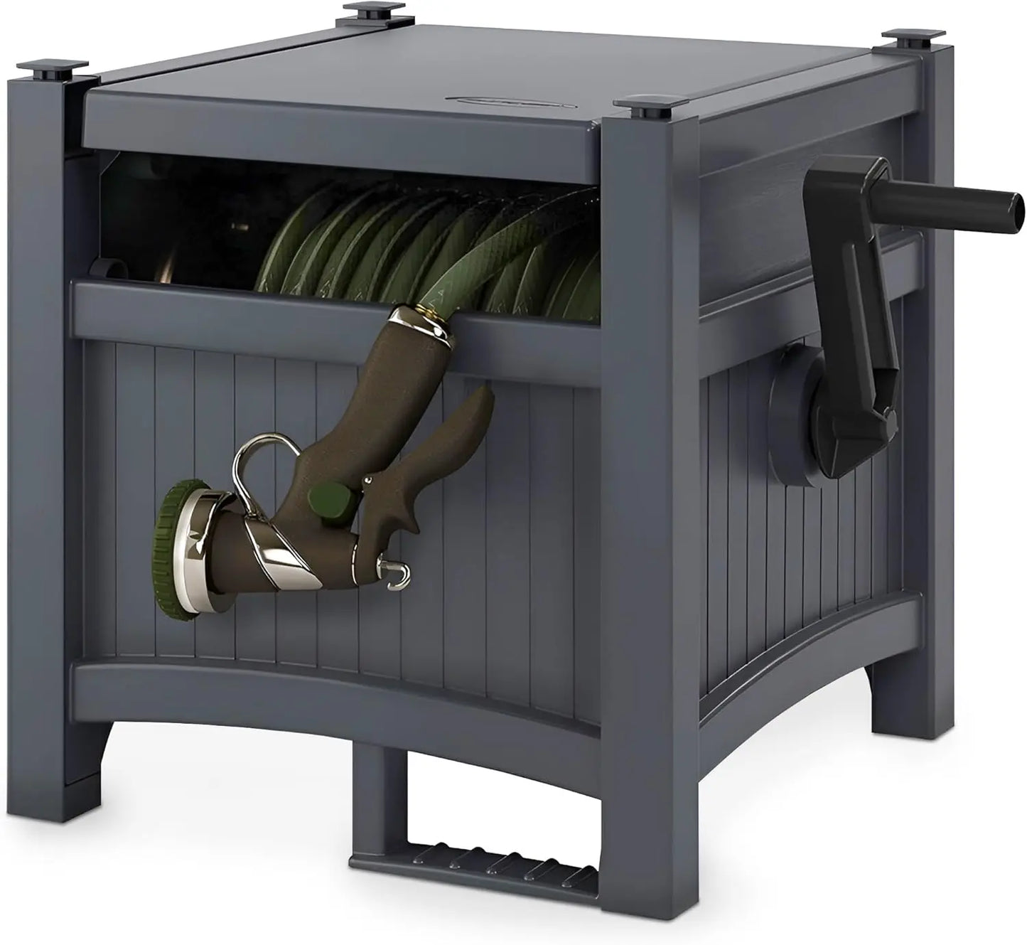Garden Hose Storage Reel Box Resin