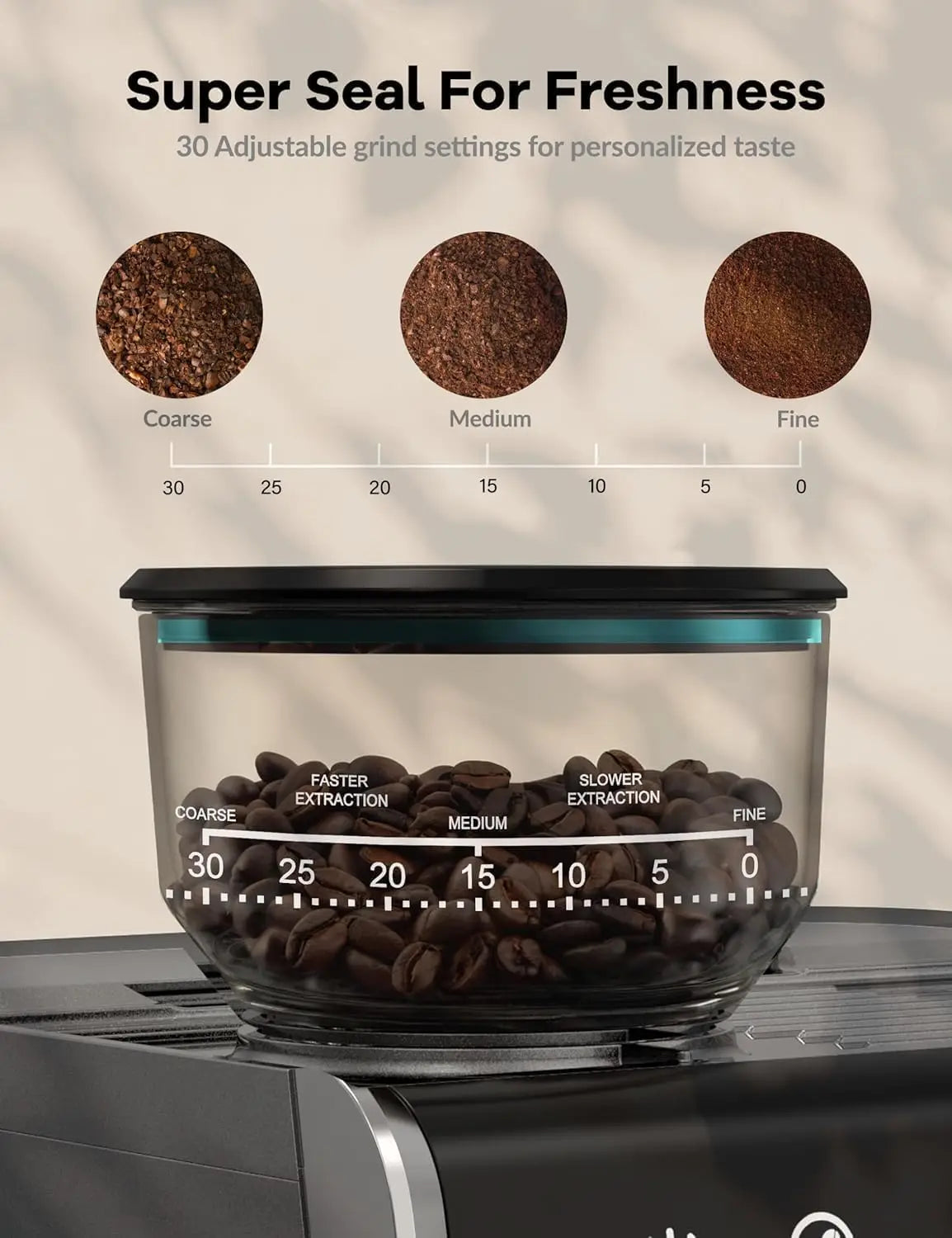 20 Bar Espresso Coffee Machine with Grinder