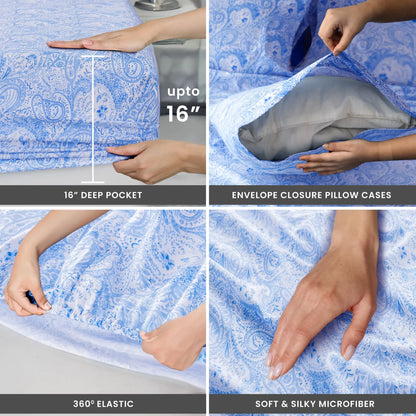 Decor 4-Piece Paisley Bed Sheet Set