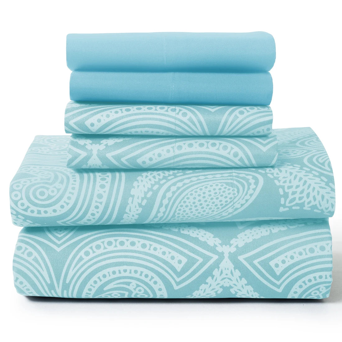 Lux Decor 6Pc Paisley Sheet Set – Soft Microfiber