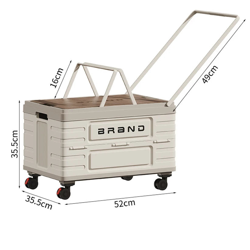360° Rotating Foldable Storage Cart