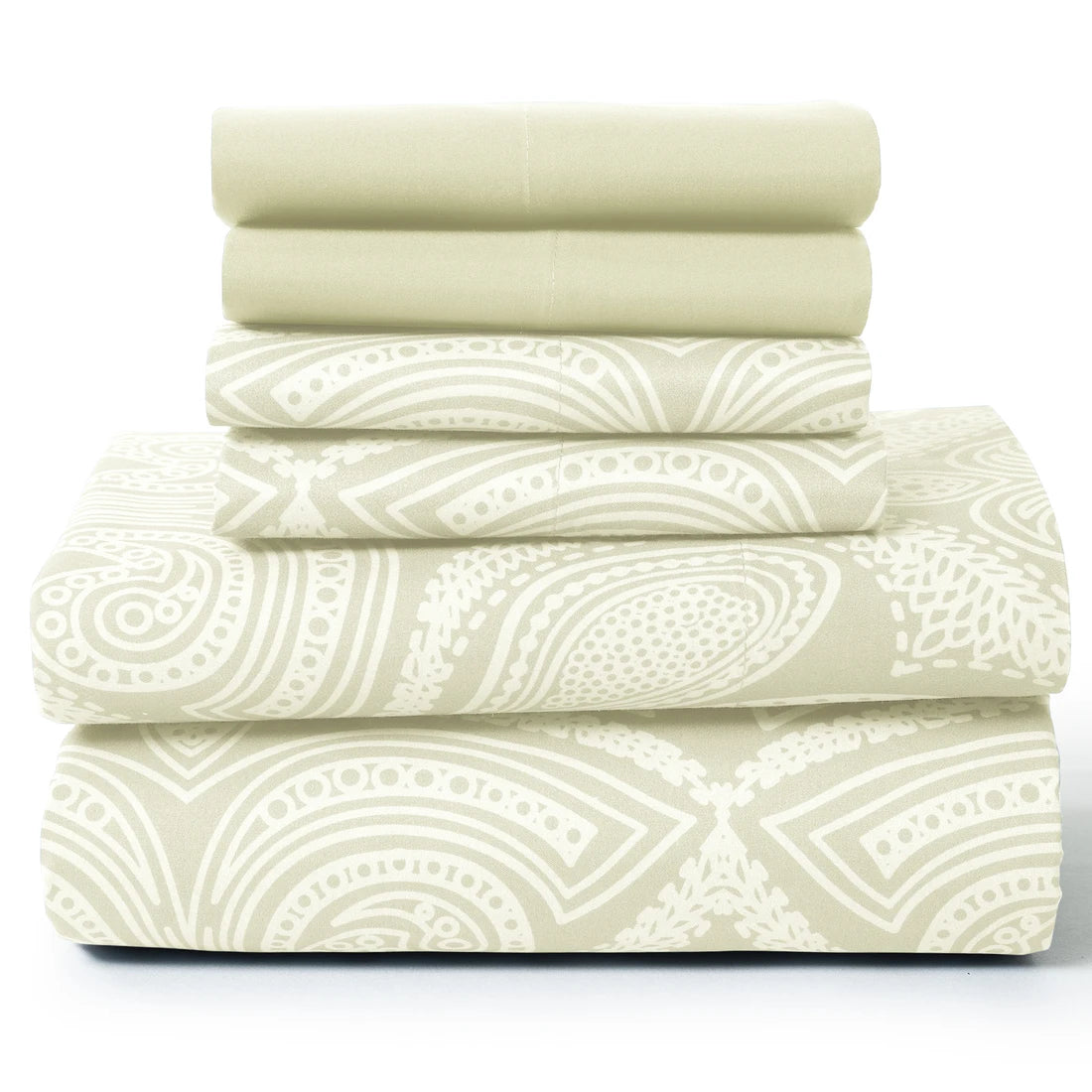 Lux Decor 6Pc Paisley Sheet Set – Soft Microfiber