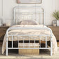 Metal Bed Frames with Vintage Headboard and Footboard