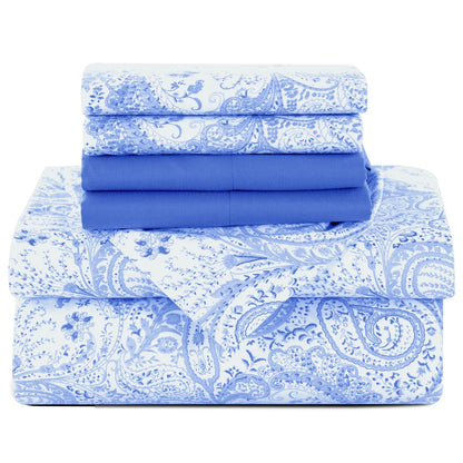Lux Decor 6Pc Paisley Sheet Set – Soft Microfiber