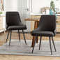 Set of 2 Faux Leather Upholstered Dining Chairs