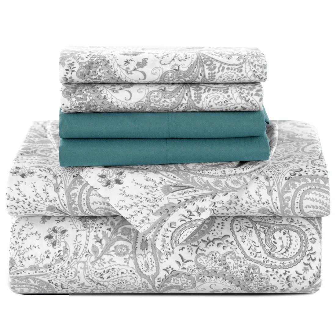 Lux Decor 6Pc Paisley Sheet Set – Soft Microfiber