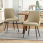 Set of 2 Faux Leather Upholstered Dining Chairs