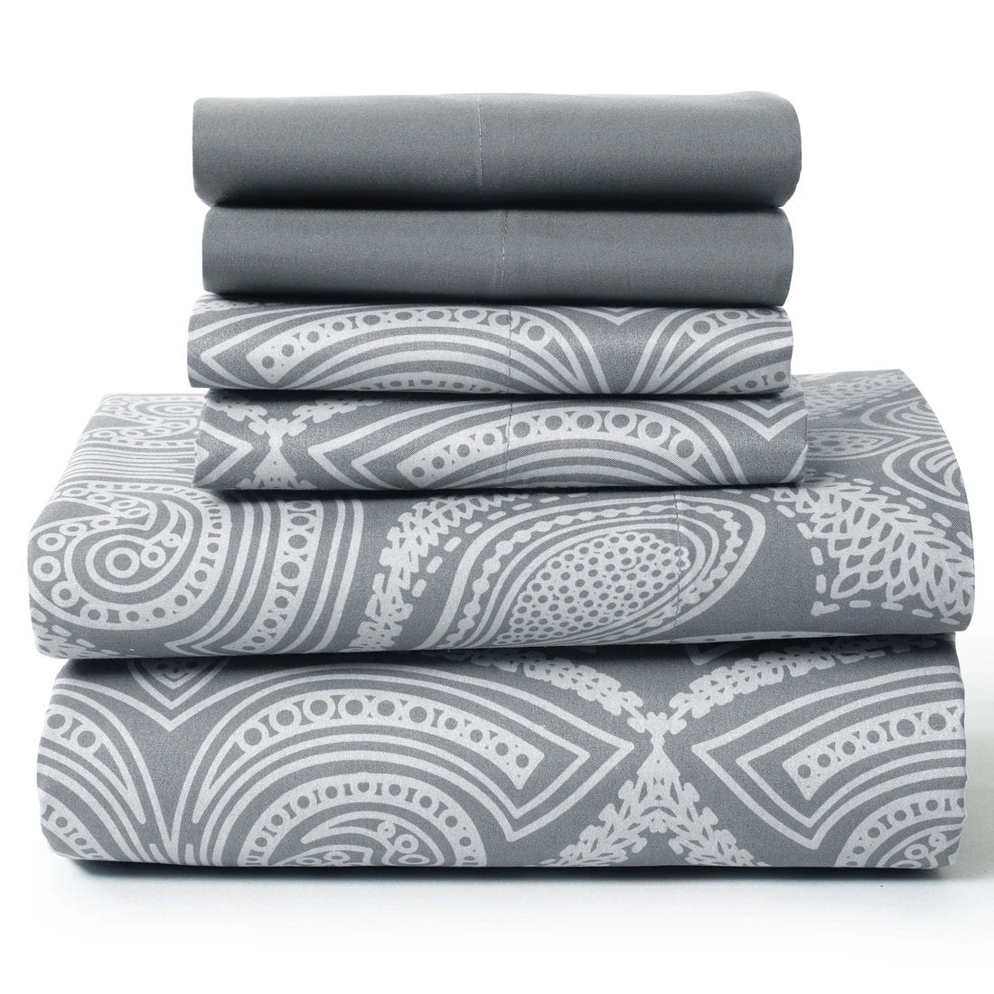 Lux Decor 6Pc Paisley Sheet Set – Soft Microfiber