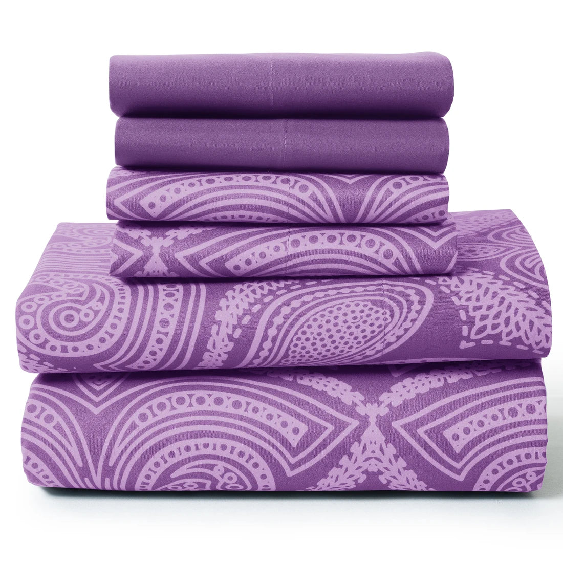 Lux Decor 6Pc Paisley Sheet Set – Soft Microfiber