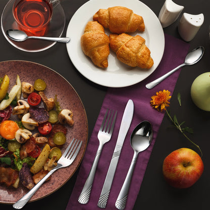 48Pcs Flatware Set Service for 8 Stainless Steel Knife Fork Spoon Tableware Flatware Set Kitchen Dinnerware Gift