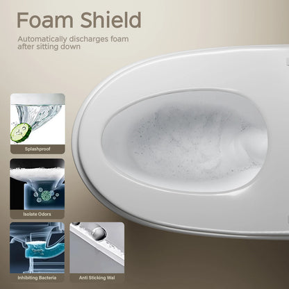 Warm Water Sprayer, AUTO Dual Flush, Heated Bidet Toilet Seat