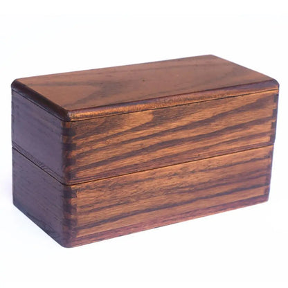 Rectangle Double Layer Wood  Containers Japanese Bento Sushi Lunch Box Sushi Portable Food Container Dropshipping