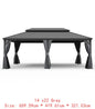 14x24 Hardtop Gazebo, Upgraded Metal Canopy with Drainage