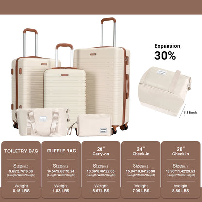 Luggage Sets 3-Piece Suitcases with Double Spinner Wheels