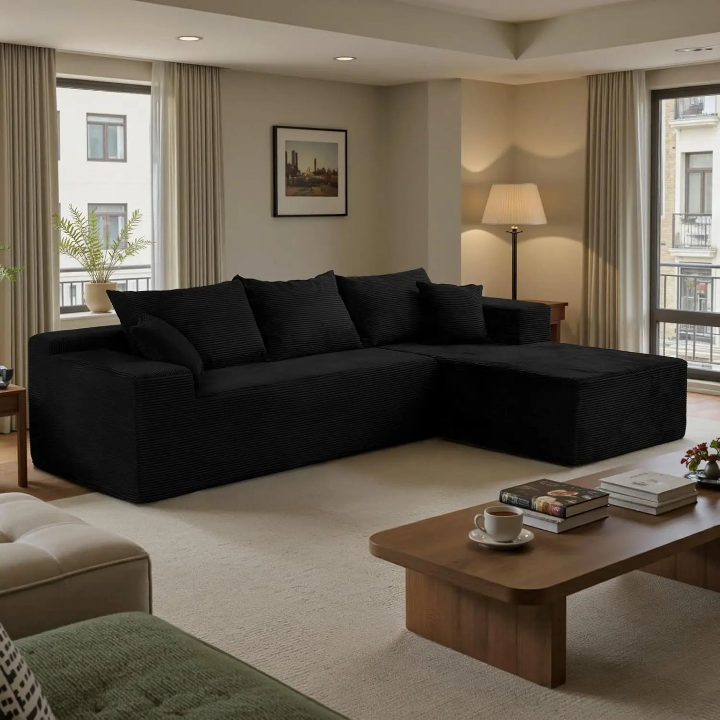 L-Shape Sectional Sofa with Chaise