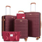 Luggage Sets 3-Piece Suitcases with Double Spinner Wheels