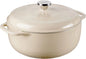 Lodge 6 Quart Enameled Cast Iron Dutch Oven with Lid Dual Handles Oven Safe up to 500° F or on Stovetop Use to Marinate Cook