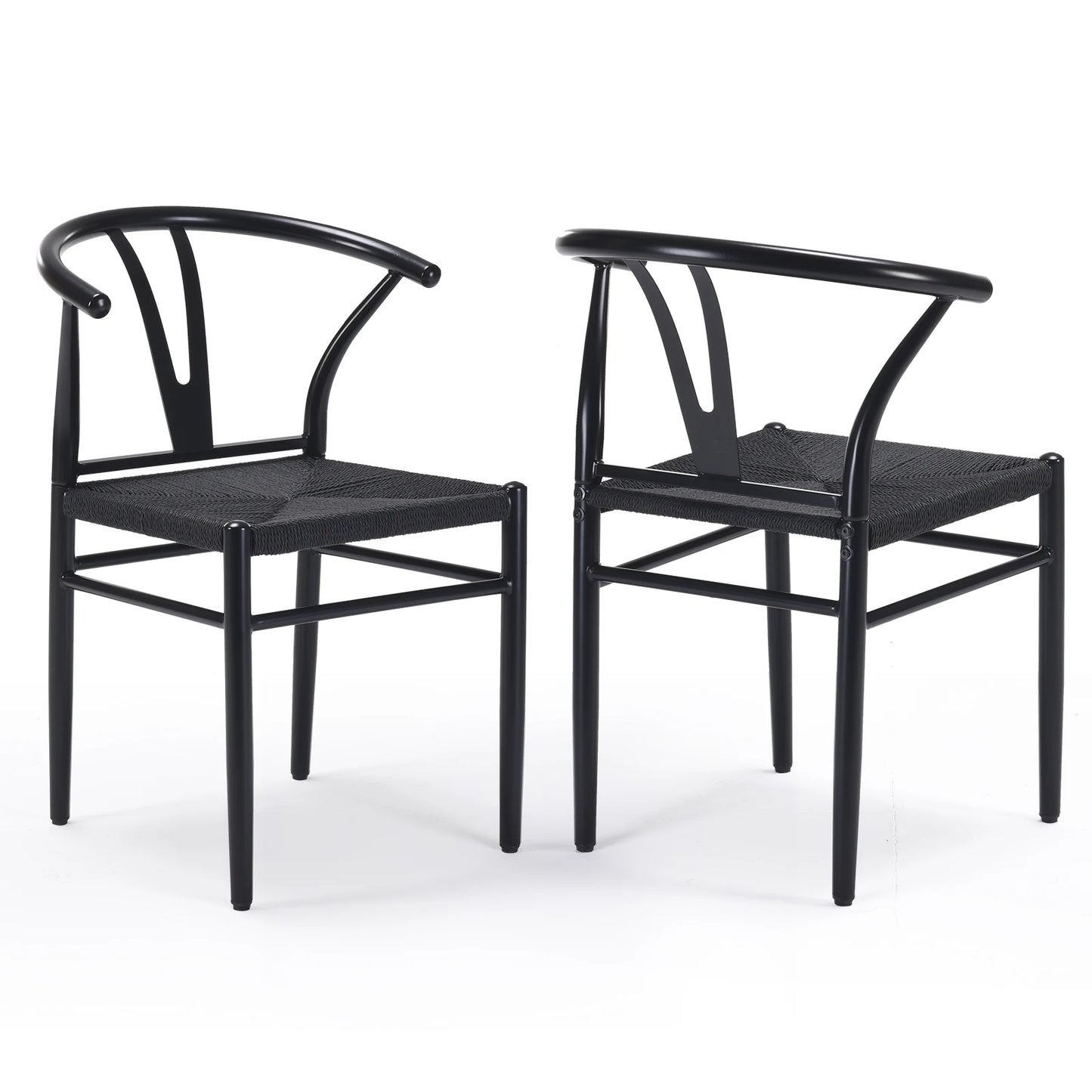 Wood Wishbone Dining Room Chairs Set of 2