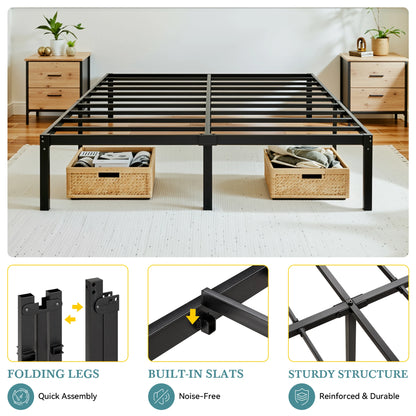 Twin/Full/Queen/King Heavy-Duty Metal Bed Frame