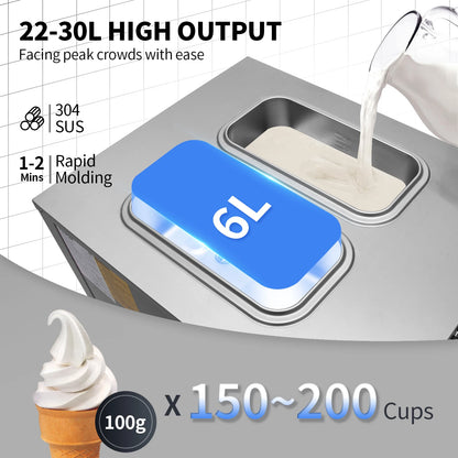 Soft Ice Cream Machine Commercial Tricolor Desktop