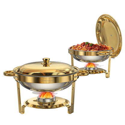 Round Chafing Dishes for Buffet 5 Qt, Buffet Set