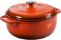 Lodge 6 Quart Enameled Cast Iron Dutch Oven with Lid Dual Handles Oven Safe up to 500° F or on Stovetop Use to Marinate Cook