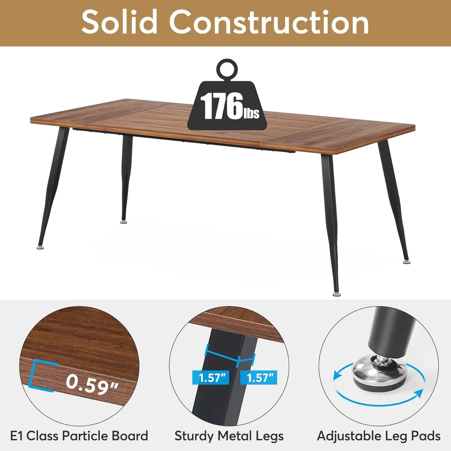 Rectangular Dinner Table for Dining Room