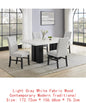 6-Pc Dining Set, White Rectangular Marble Tabletop