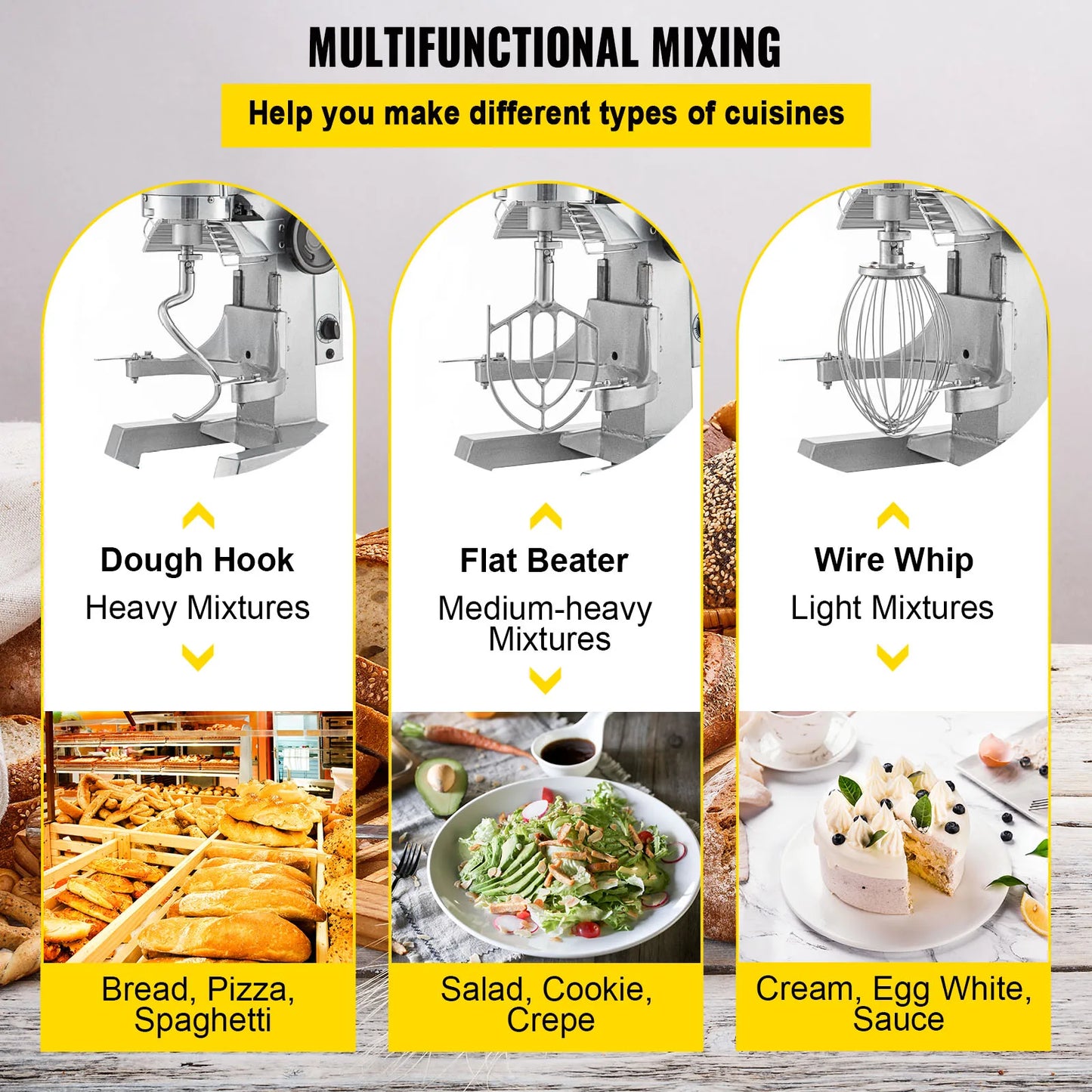 15-30L Electric Dough Machine Stainless Steel Commercial Stand Mixer