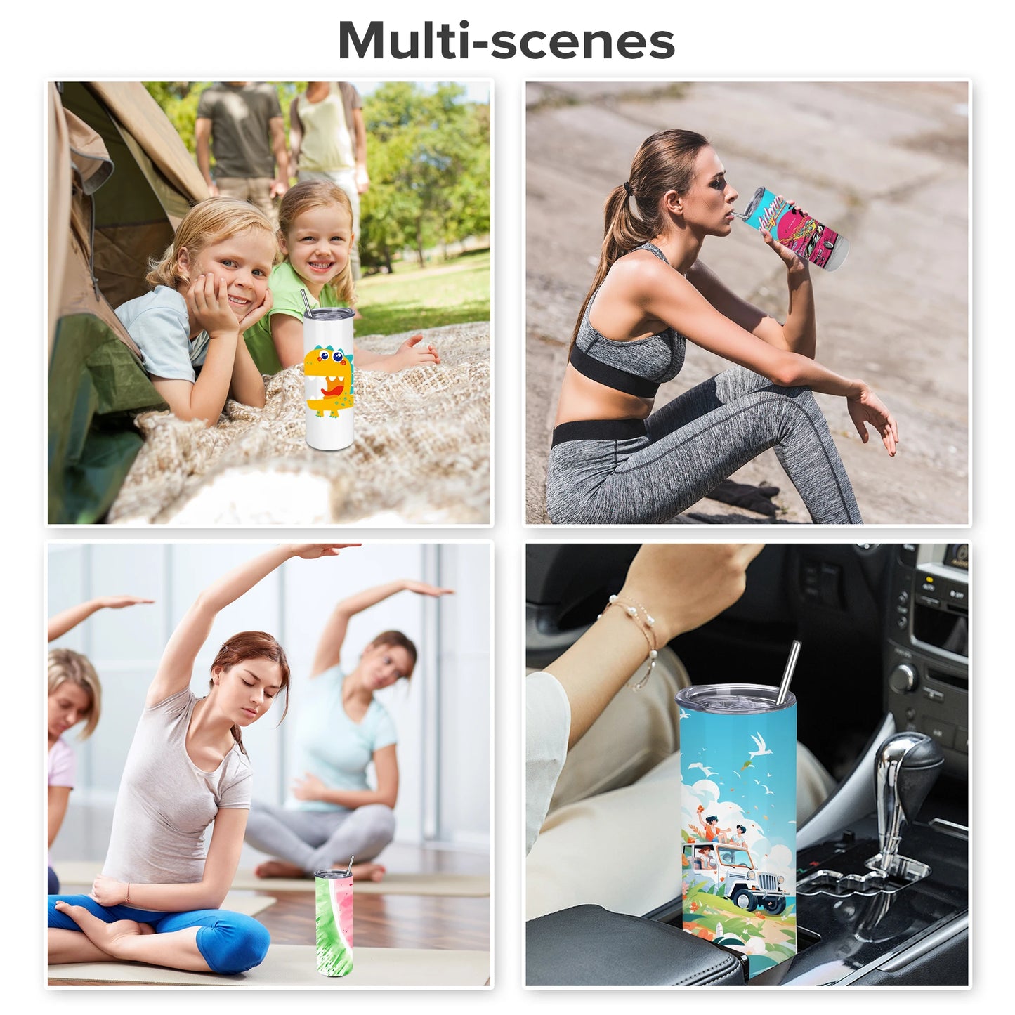 Sublimation Tumblers Blanks 20 oz 25 Pack Skinny Straight Tumblers