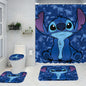 Stitch Bathroom Four-piece Set - Waterproof Shower Curtain