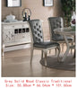 7pc Rect. Glass Dining Table Set w/ Silver Hue