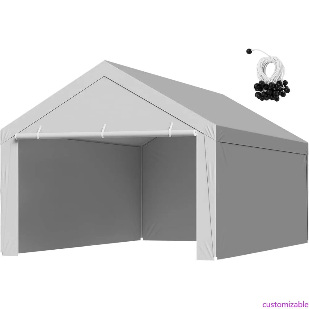 12x20 ft Portable Garage Canopy with Sidewalls