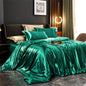 Solid Silk Bedding Set with Duvet Cover