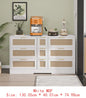 White Rattan Storage Locker with 9 Drawers