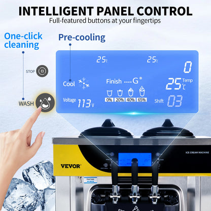 Soft Ice Cream Machine Commercial Tricolor Desktop
