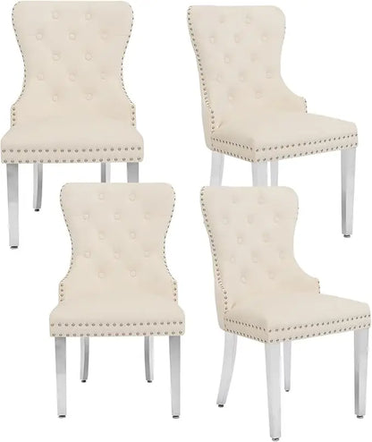 Velvet Dining Chairs Set of 4