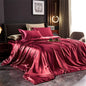 Solid Silk Bedding Set with Duvet Cover