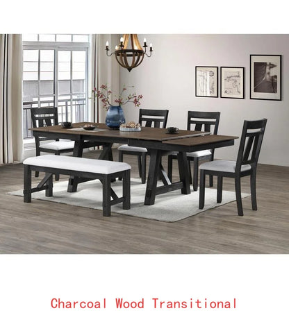 6pc Extendable Dining Table Set