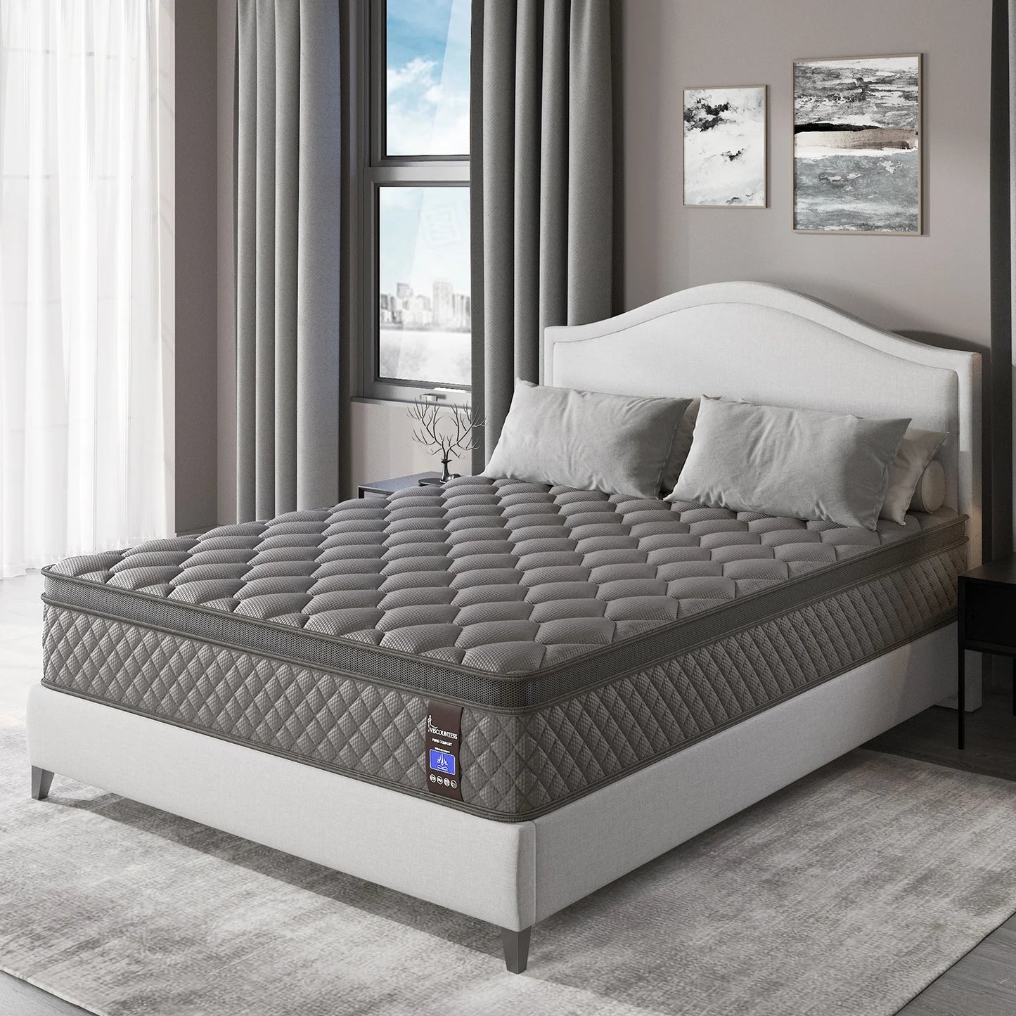 Mattress in a Box Hybrid Spring Memory Foam