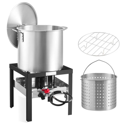 100Qt Seafood Boiling Kit with Strainer Cooking Set