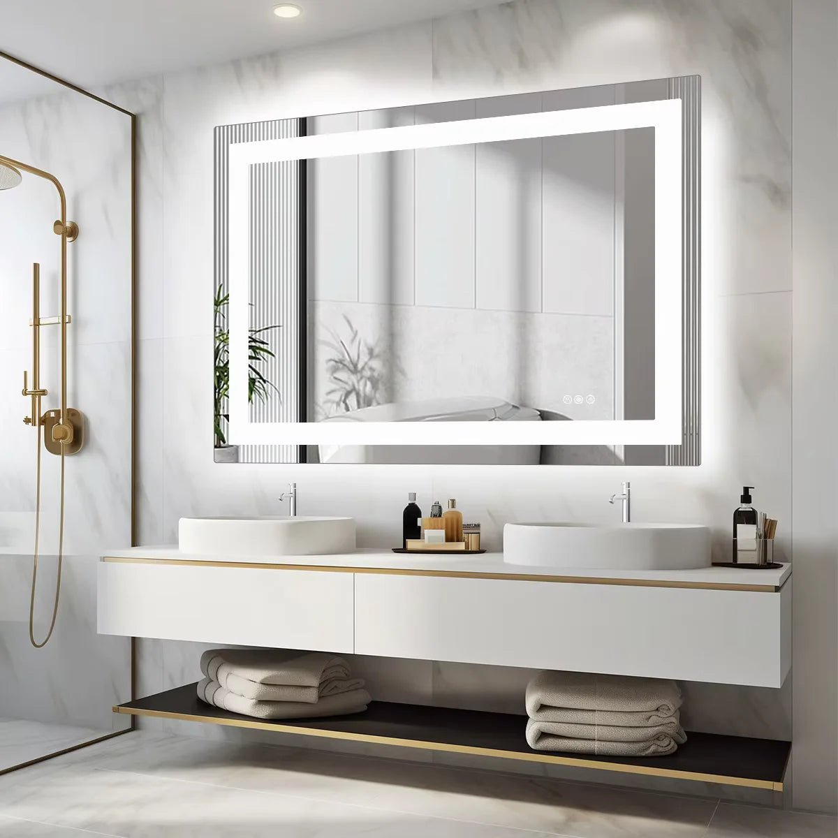 36"x 24"LED Bathroom Vanity Mirror for Wall For Living Room