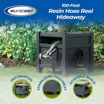 Garden Hose Storage Reel Box Resin