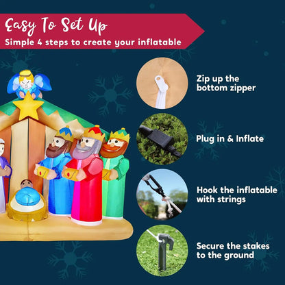6.5 ft Christmas Inflatable Nativity Scene Angel