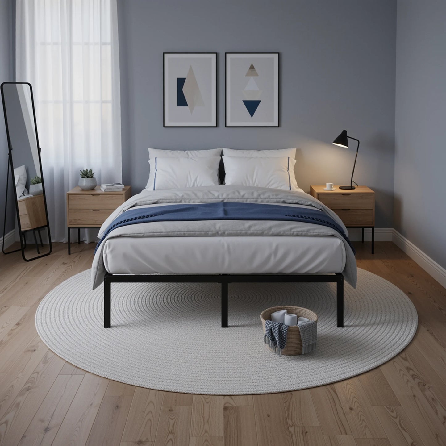 Twin/Full/Queen/King Heavy-Duty Metal Bed Frame