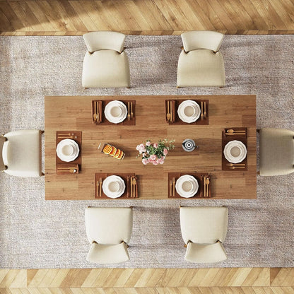 Farmhouse Kitchen Table with Large Tabletop