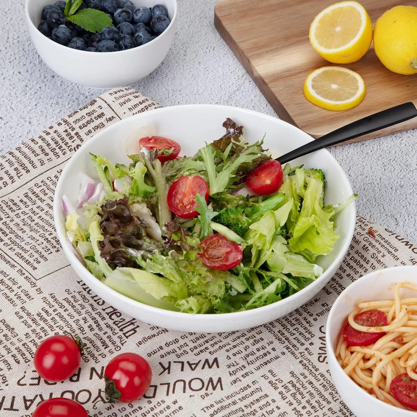 6 Pack Ceramic Large Capacity Bowls