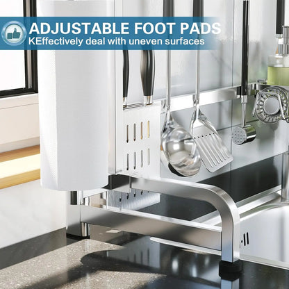 3-Tier Adjustable Stainless Steel Over-Sink Dish Drying Rackover-sink