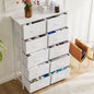 White Lover Fabric Drawers Chest Wardrobe