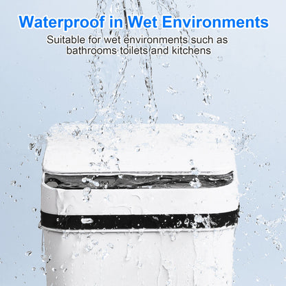 2 Pack 12L Bathroom Automatic Trash Cans Touchless